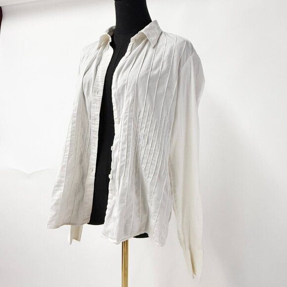 VINTAGE CALVIN KLEIN BLOUSE WITH TEXURE DETAILS - Picture 4 of 7